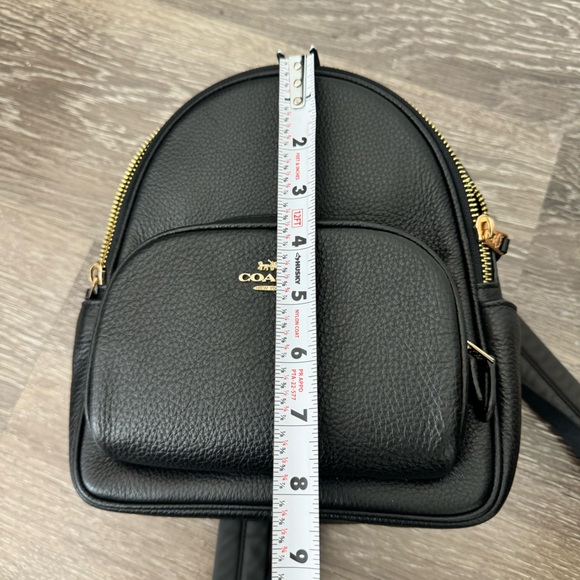 Coach Black Mini Leather Court Backpack - Picture 4 of 10